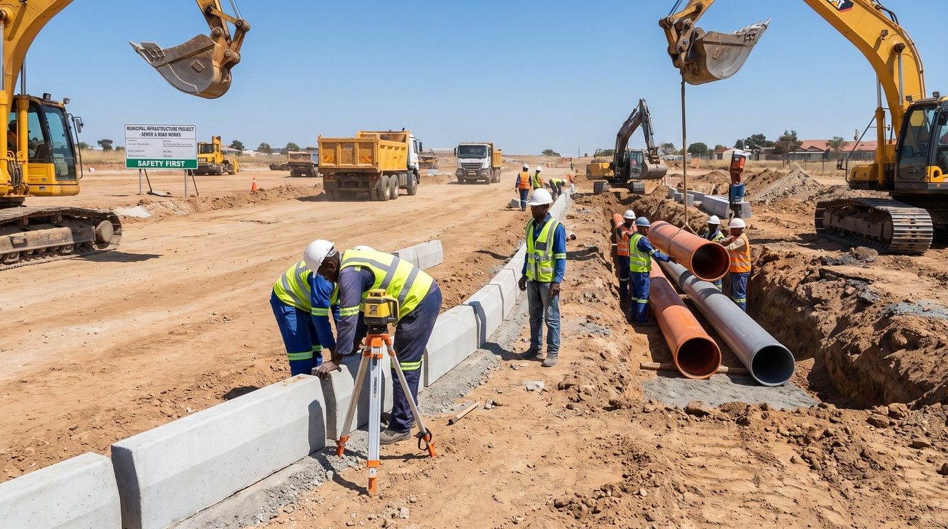 Valiant engineers installing pipeline infrastructure